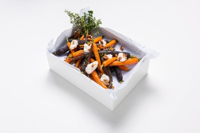 Honey Drizzled Heirloom Carrots, Ricotta and Walnuts