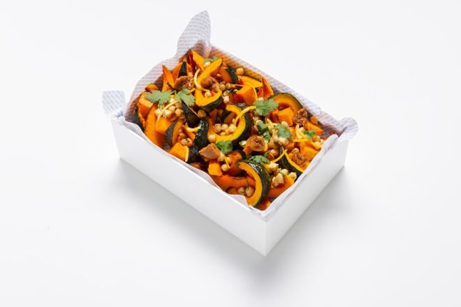 Honey Roasted Pumpkin, Chick Pea, Fig, Coriander, Lemon Ricotta