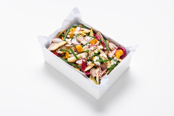 Slow Roasted Lamb Shoulder, Kumara, Parsnip, Green Bean, Feta