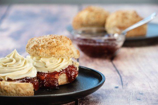 SCONES WITH JAM & FRESH WHIPPED CREAM - full size 