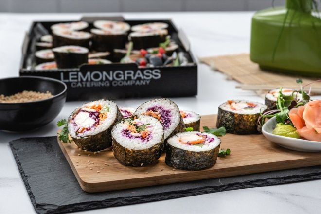 SUSHI - CHICKEN with Fresh Vegetables & VEGETARIAN - GF,DF - 2 Pieces per person 