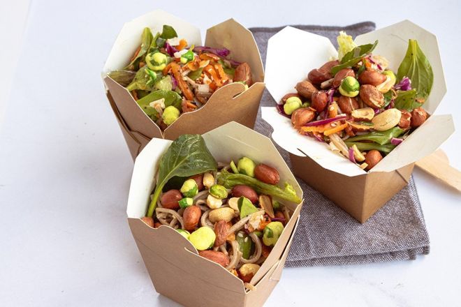 DAILY SALAD NOODLE BOX - Chef's choice of flavours - served with wooden forks 