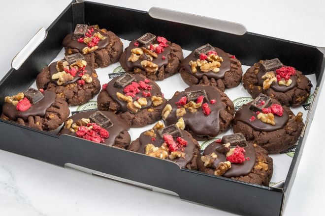 AFGHAN COOKIE - loaded with crunchy cornflakes & topped with chocolate icing and walnuts 