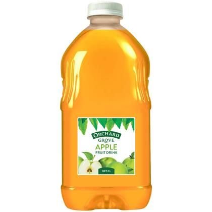 JUICE - 2 LITRE BOTTLE with 8 biodegradable cups, choose flavour