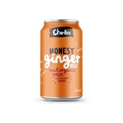 Charlies Honest Ginger Beer  - 330ml can (10 per pack)