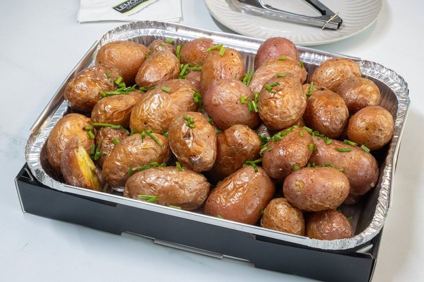 HOT GOURMET ROASTED POTATOES with olive oil & herbs - GF,DF,Vegan