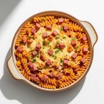 WEDNESDAY DINNER AIMS - Creamy Tomato & Diced Ham Pasta Bake, Roasted Gourmet Potatoes & Root Vegetables, Seasonal Green Salad & Fresh Bakery Bread, Rolls & Butter 