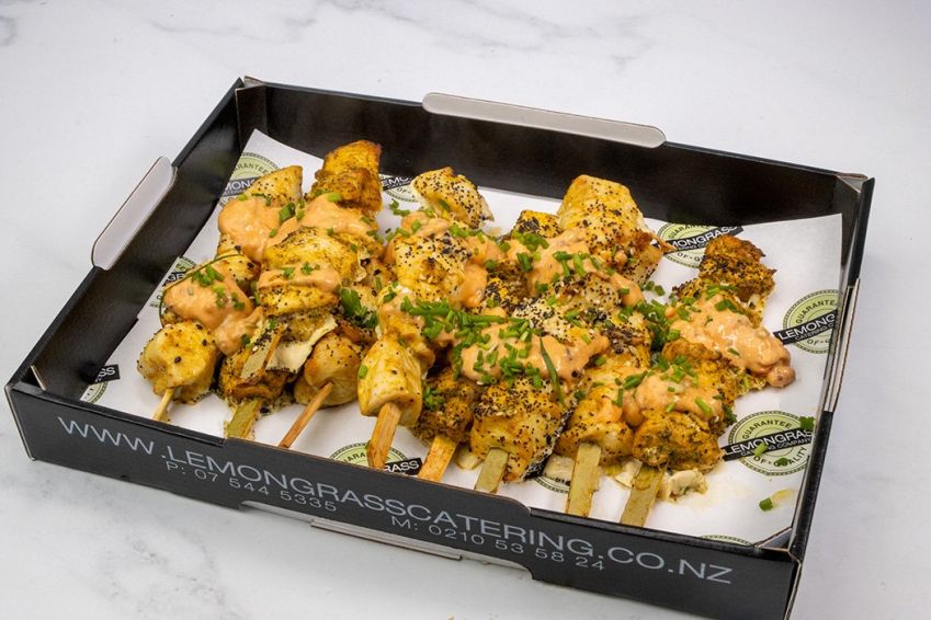 CHICKEN HARISSA SKEWER - Large/Hot - drizzled with homemade Harissa Spiced sauce - Gluten Free, Dairy Free, Keto