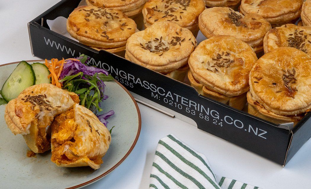 BUTTER CHICKEN & VEGETABLE PIE - with mild spices