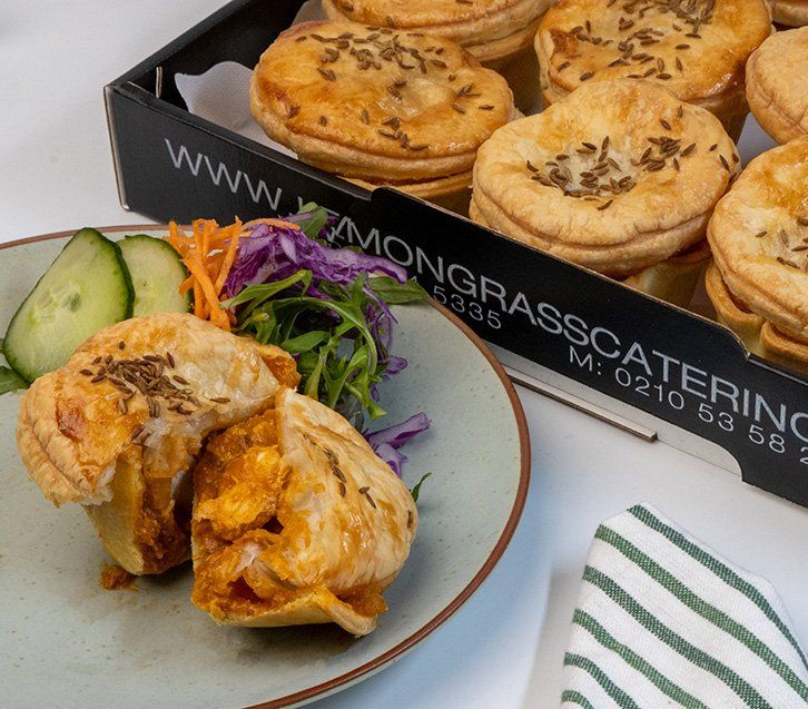 BUTTER CHICKEN & VEGETABLE PIE - with mild spices