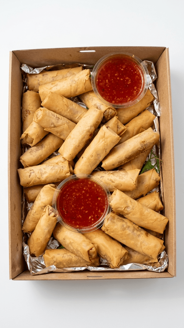 Spring Rolls Packet Crispy veg Spring Rolls Box