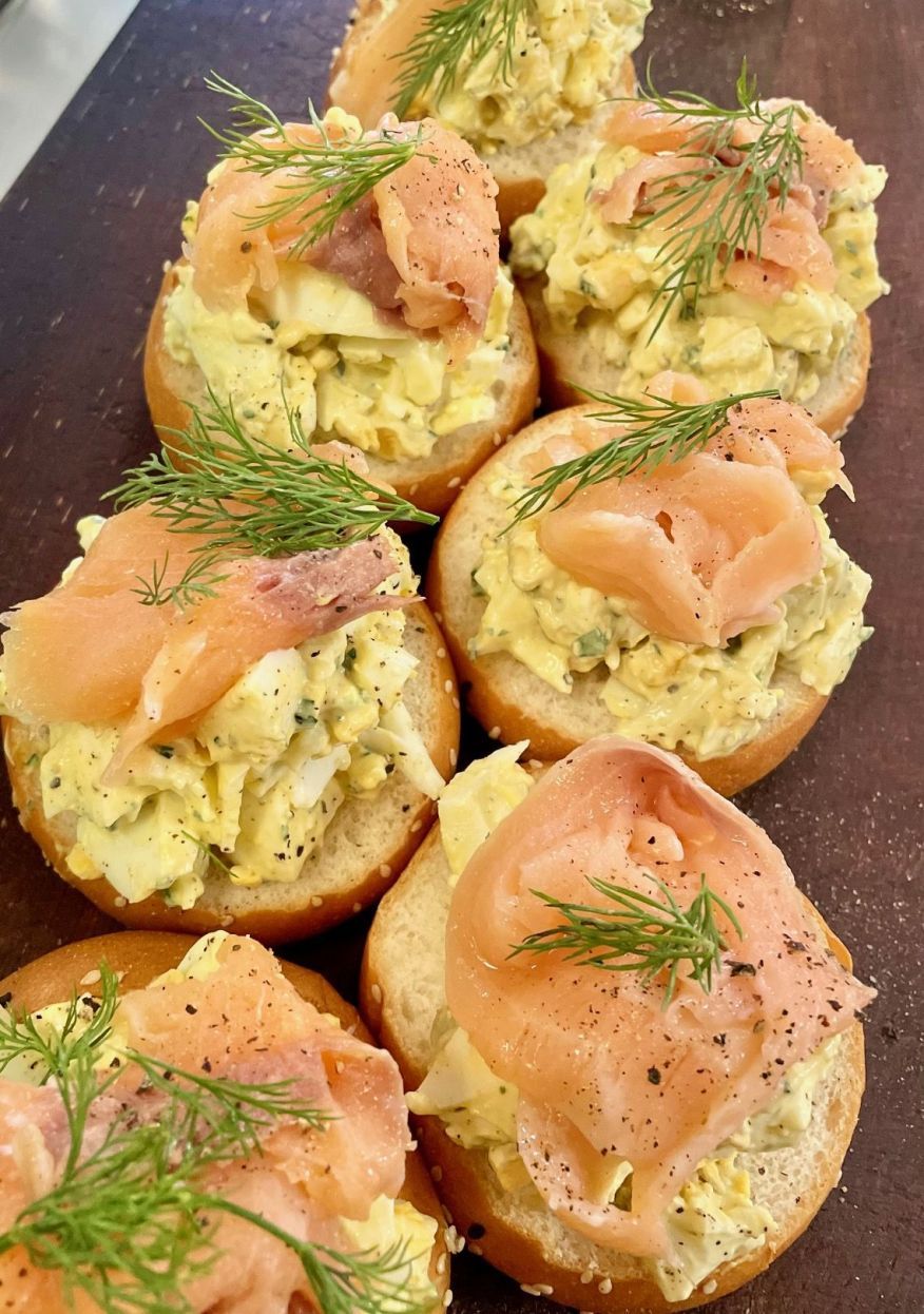 Salmon & Egg sliders