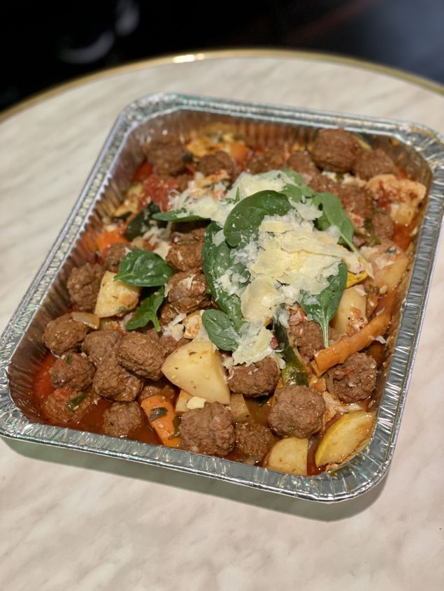 Authentic Italian meatballs tray