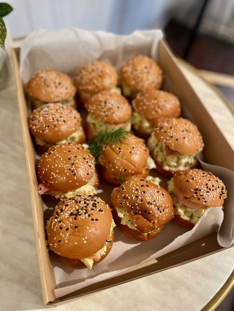 Salmon & Egg sliders