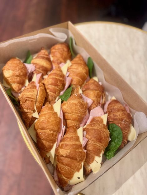 Shaved ham & cheese croissants-Petite