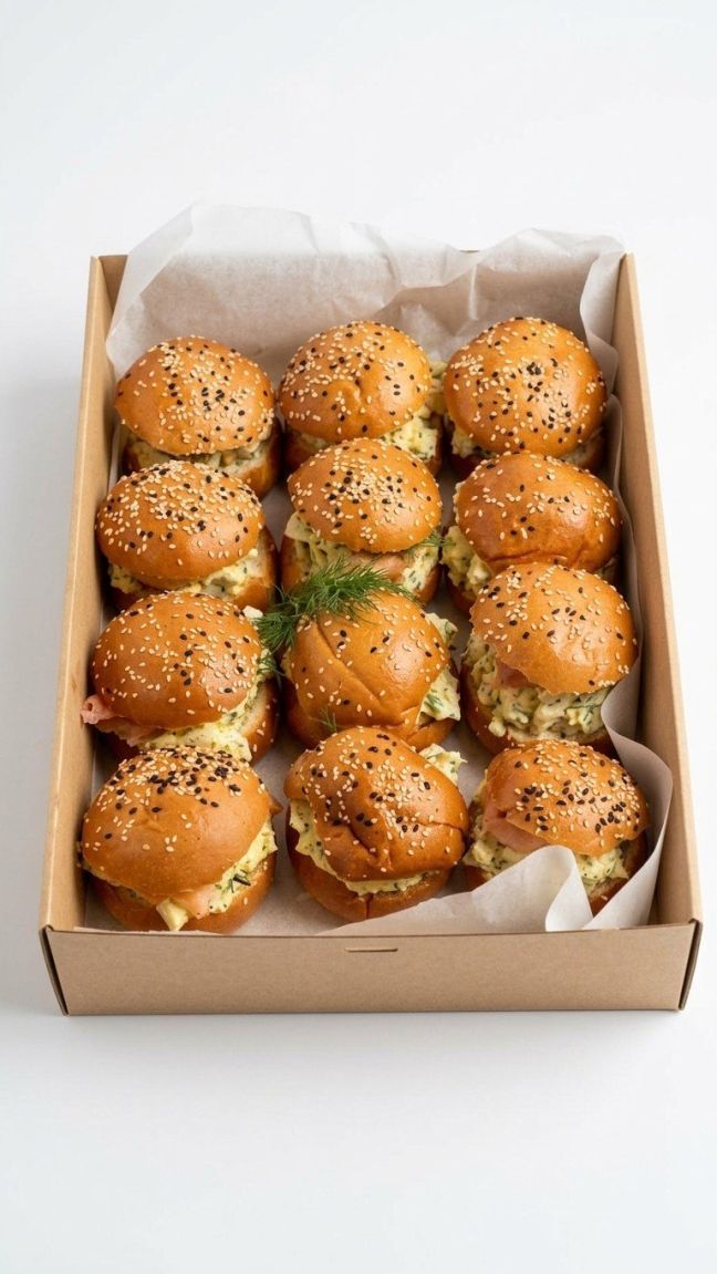 Salmon & Egg sliders