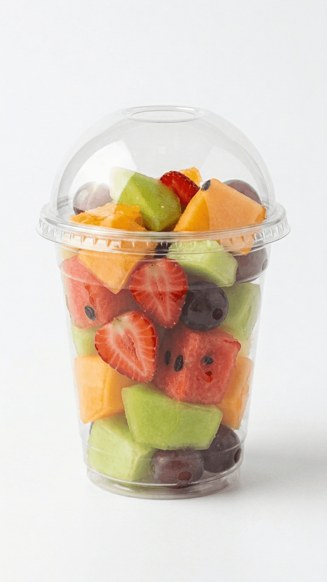 Seasonal fresh fruit salad pot