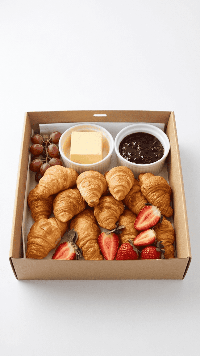 Pettite butter croissants (with butter & jam)