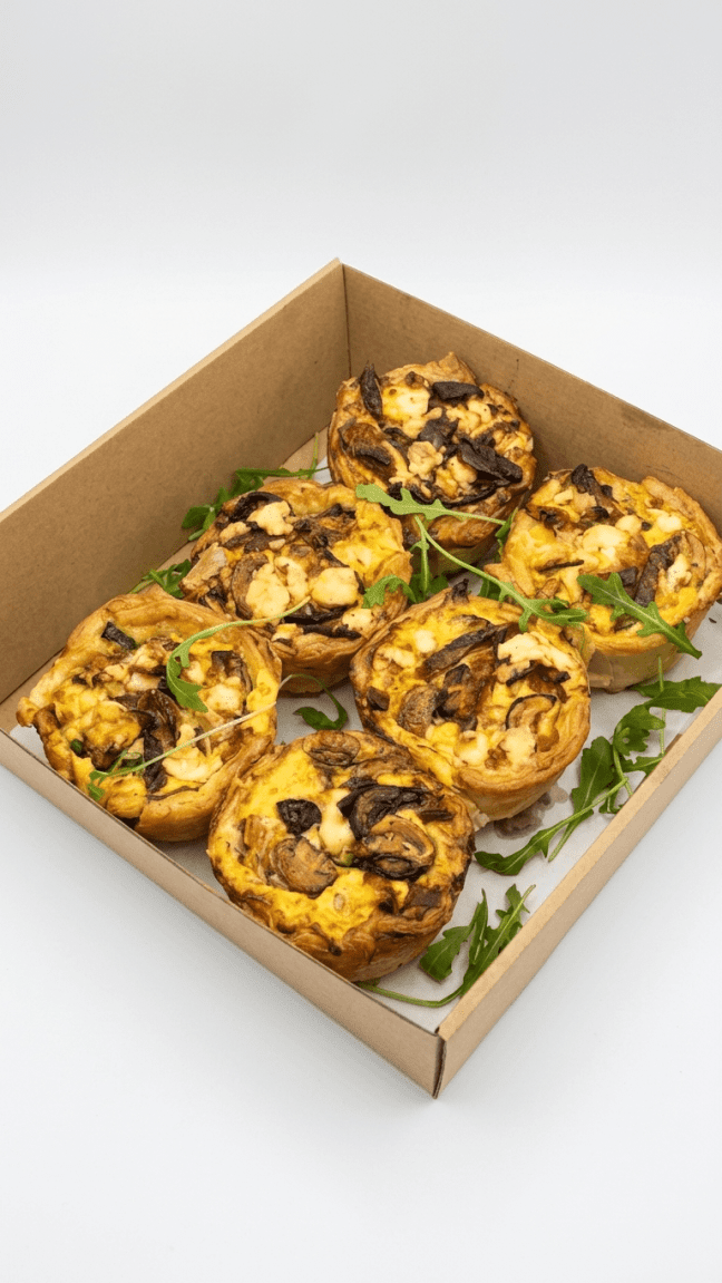 Oven baked cocktail garden quiches