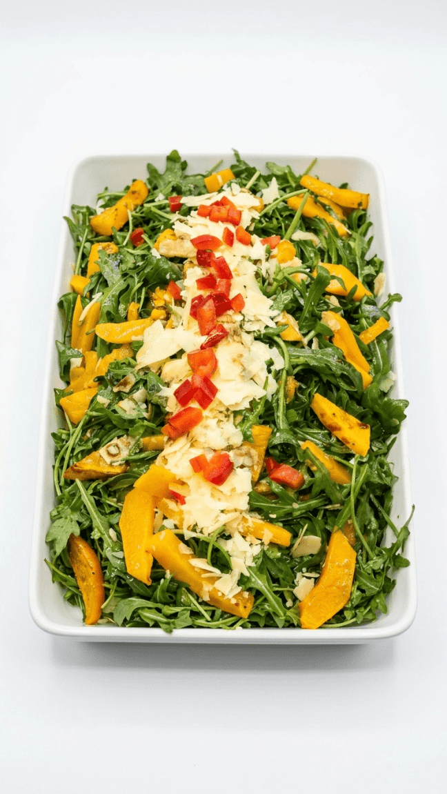 Rocket, pumpkin & shaved parmesan salad tray