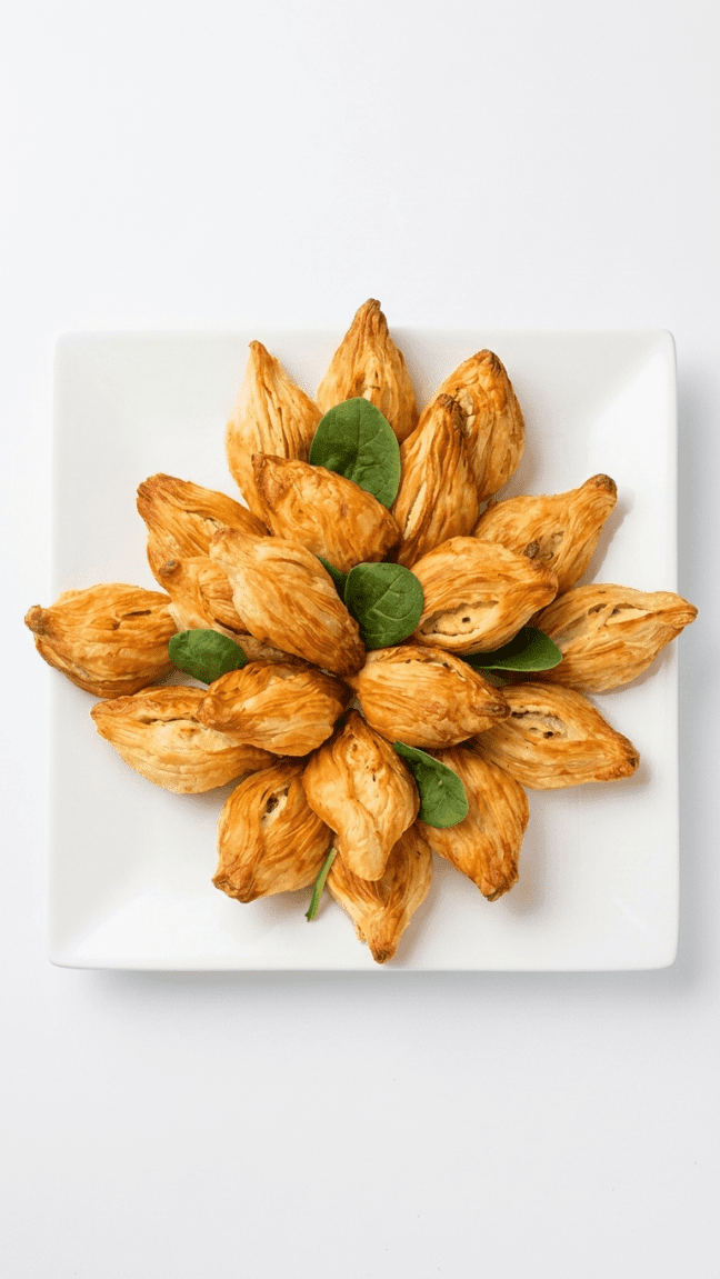 Spinach and feta pastizzi