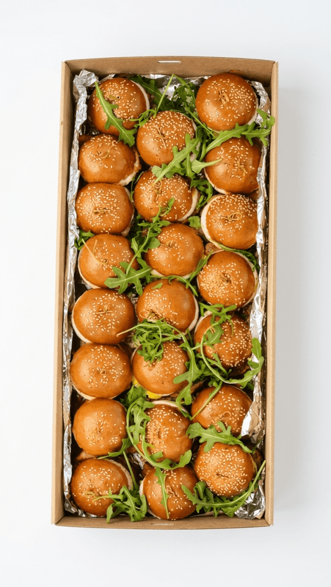 Mini angus cheeseburgers