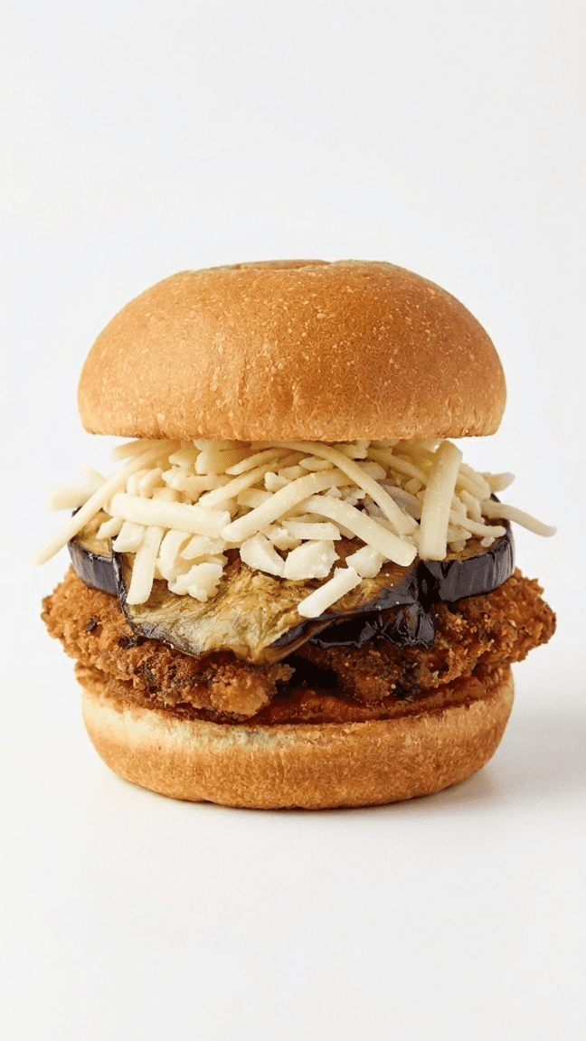 Mini chicken parmy burger