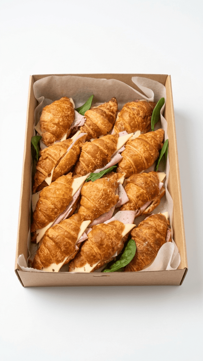 Shaved ham & cheese croissants-Petite