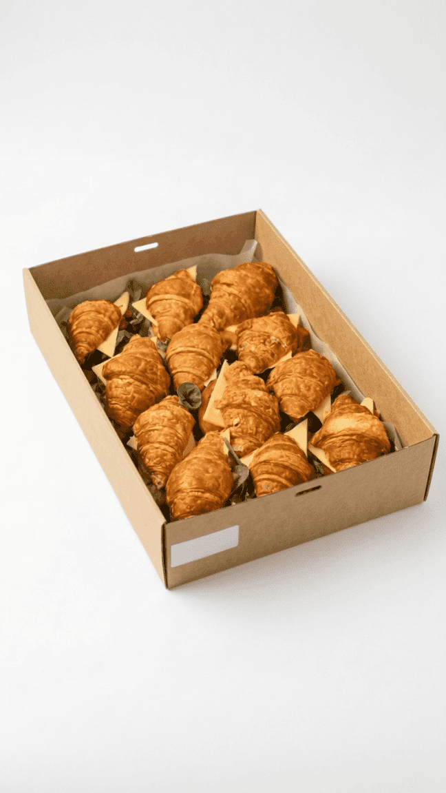 Fresh sliced tomato, spinach & cheddar cheese croissants - Petite