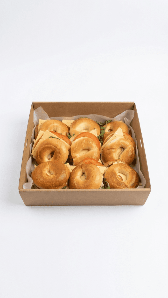 Fresh tomato & cheddar bagels