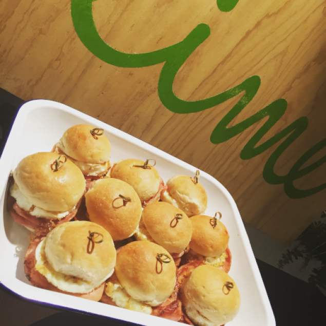 Bacon & egg sliders