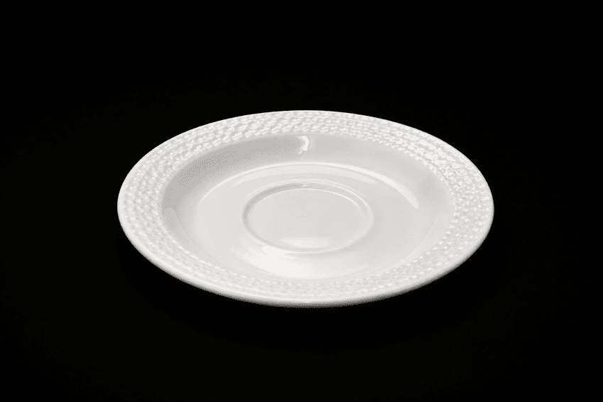 ISLA WHITE FOOTED SAUCER 150MMMM