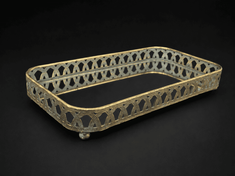 REGTANGULAR MIRRORED SERVING PLATTER 350MM x