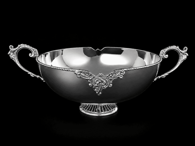 ROUND SILVER SERVING BOWL 320MM DIAMETER