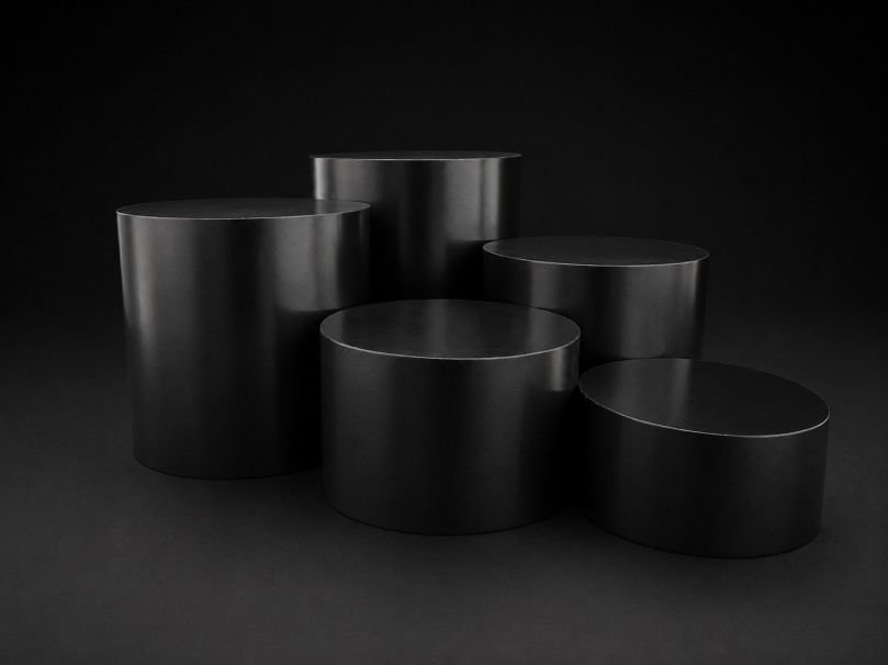 ROUND 5 STEP WOODEN RISER SET (BLACK)