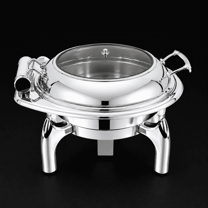 ROUND CHAFFING DISH INDUCTION - GLASS LID & STAND