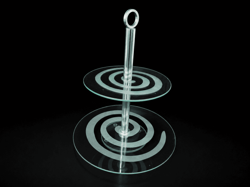 2 TIER GLASS PLATTER 300MM X 330MM HIGH