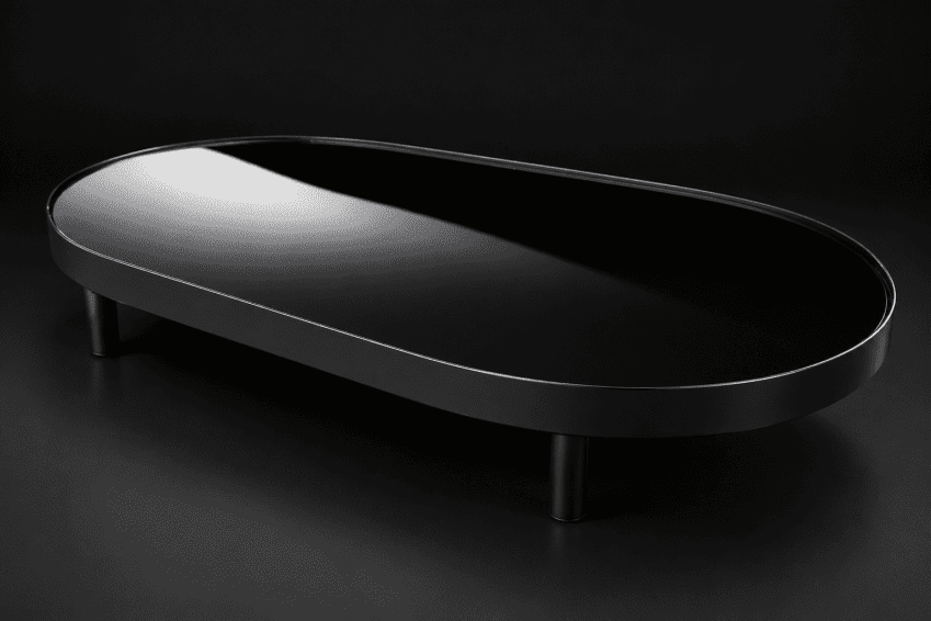 OVAL MIRROR TABLE STAND 540MM X 330MM