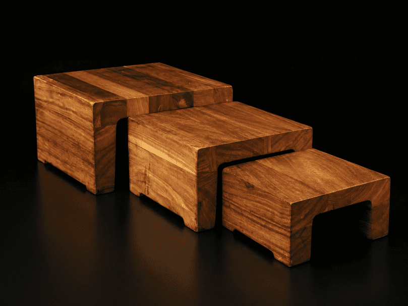 WOODEN TABLE STANDS SET 300M X 300MM