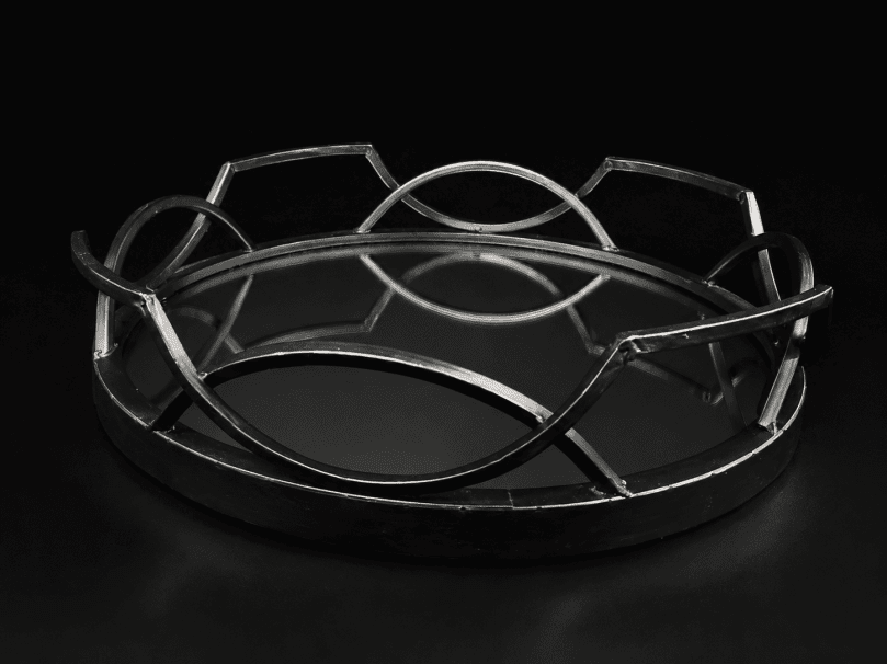 ROUND MIRROR DISPLAY TRAY 400MM