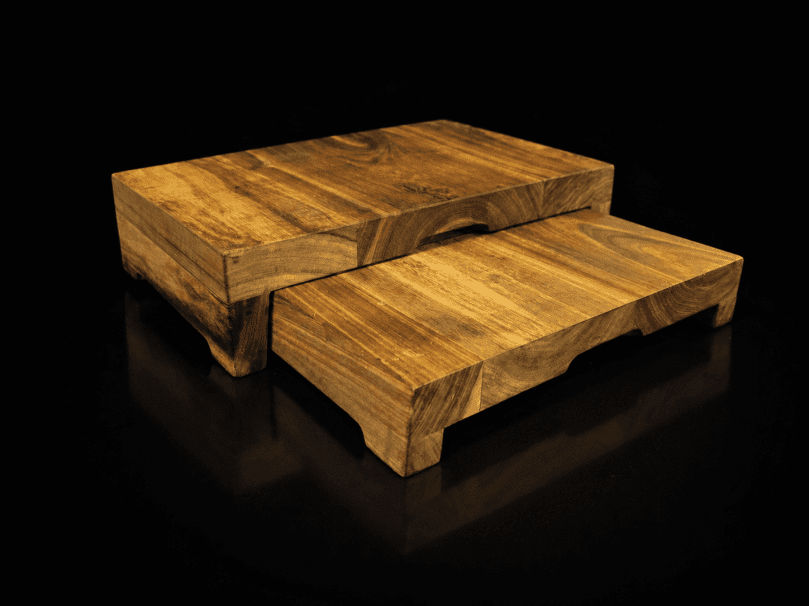 2 STEP WOODEN RISER 290MM X 250MM