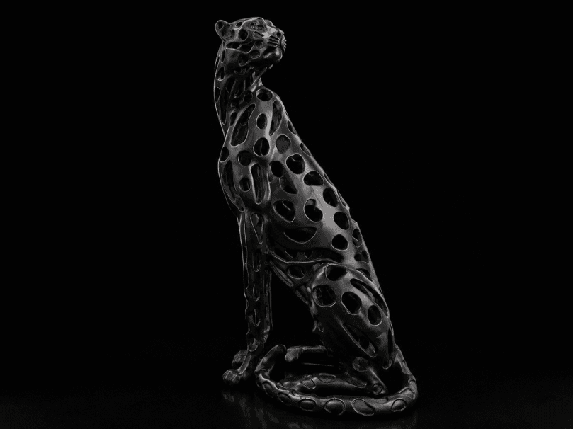 SITTING CHEETAH - BLACK