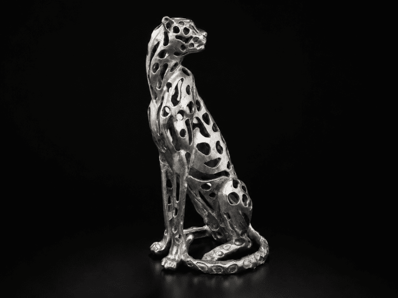 SITTING CHEETAH - SILVER