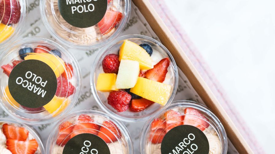 Mini Breakfast Pot - Fruit Salad W Greek Yoghurt (V)