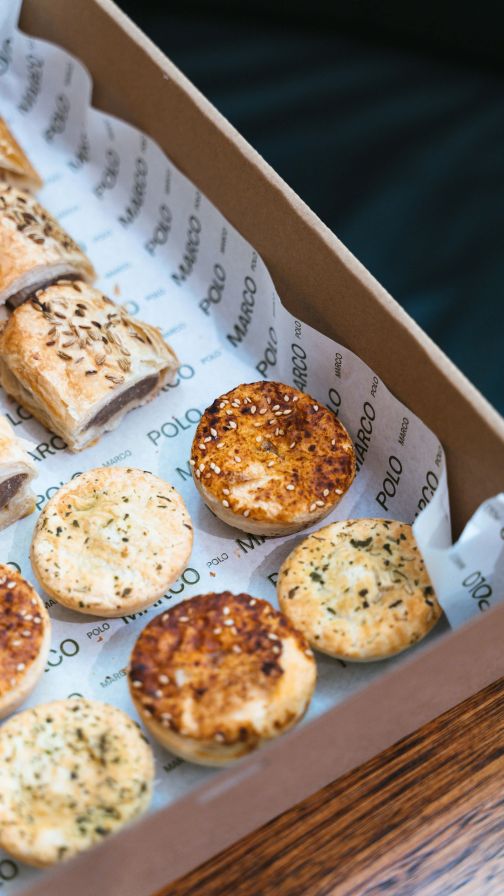 Hot: Mini Pork and Fennel Sausage Rolls, House Relish