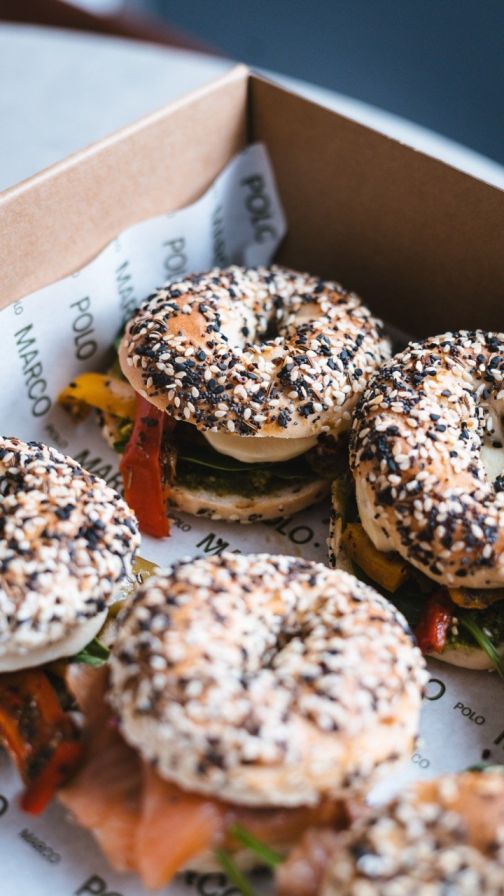 Mini Bagel - Lemon Chicken, Swiss Cheese, Rocket, Aioli