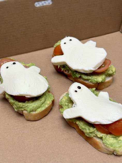 Haunted Bruschetta Bites
