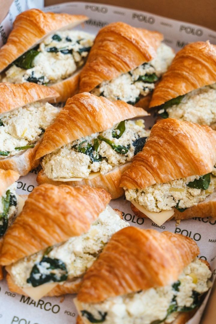 Filled Mini Croissants - Roasted Mushroom, Smoked Feta and Swiss Cheese (V)