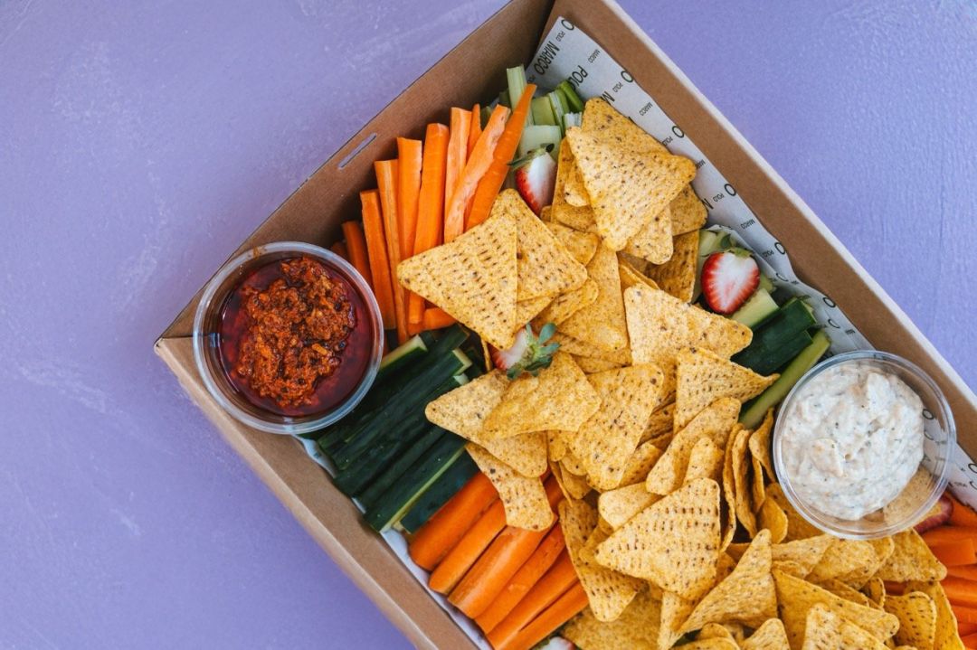 Dip Platter - 3 Dips, Corn Chips & Fresh Crudites (V, GF)