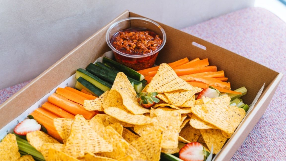 Dip Platter - 3 Dips, Corn Chips & Fresh Crudites (V, GF)